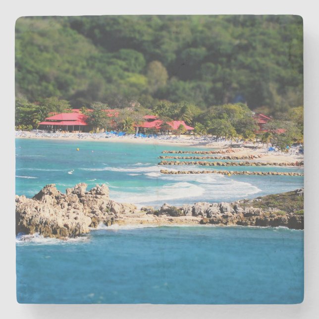 Tranquil Island Paradise Labadee Haiti Steinuntersetzer (Vorderseite)