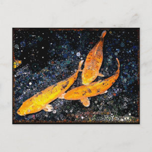 Tranquil Koi Pond Postcard Postkarte