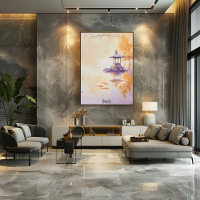 Tranquil Koi Teich und Pagoda Mauer