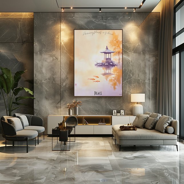 Tranquil Koi Teich und Pagoda Mauer Poster (Von Creator hochgeladen)