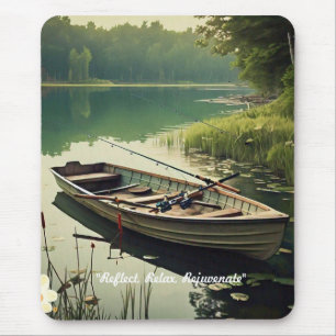 "Tranquil Lake Reflections" Mousepad