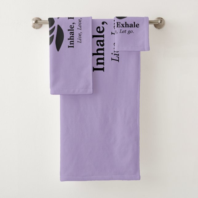 Tranquil Lotus: Einatmen, Inspiration fürs Ausatme Badhandtuch Set (Insitu)