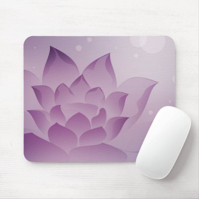 Tranquil Lotus Mouse Pad Mousepad (Mit Mouse)
