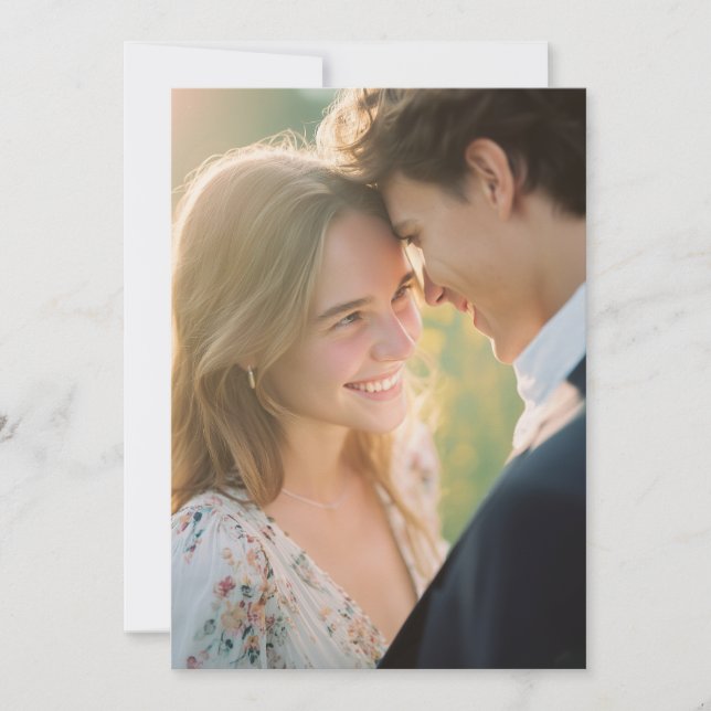 Tranquil Pastel Floral Photo Einladung (Vorderseite)