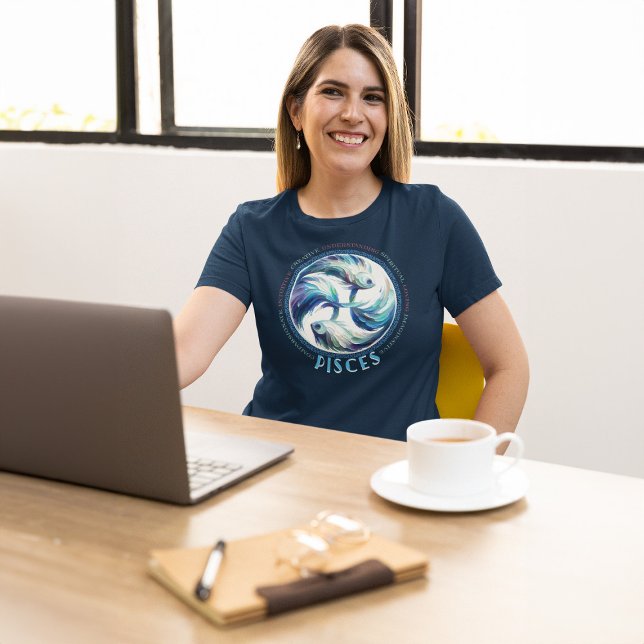 Tranquil Pisces Zodiac Fisch T-Shirt (Von Creator hochgeladen)