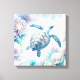 Tranquil Sea Turtle Art Canvas Prints Leinwanddruck