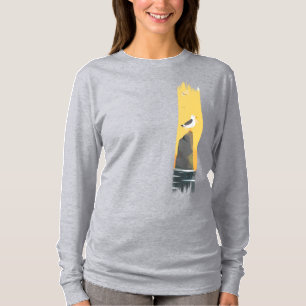 Tranquil Seagull Pinselstrich T-Shirt