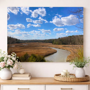 Tranquil Swampy Wetland Yorktown Virginia Poster