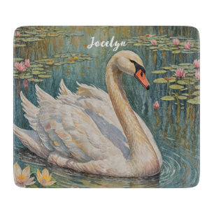 Tranquil Swan Serenade Schneidebrett