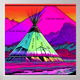 TRANQUIL TEPEE - leise still. Bearbeitbarer Text Poster
