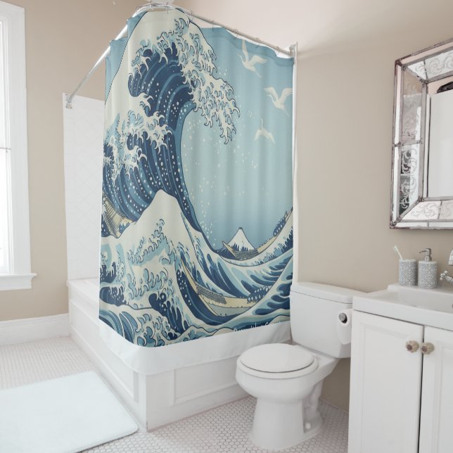 Tranquil Tides Shower Curtain Duschvorhang (Beispiel)