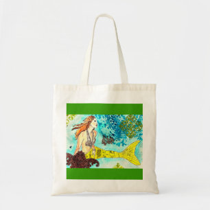 Tranquil Wasser-Meerjungfrau-Tasche Tragetasche