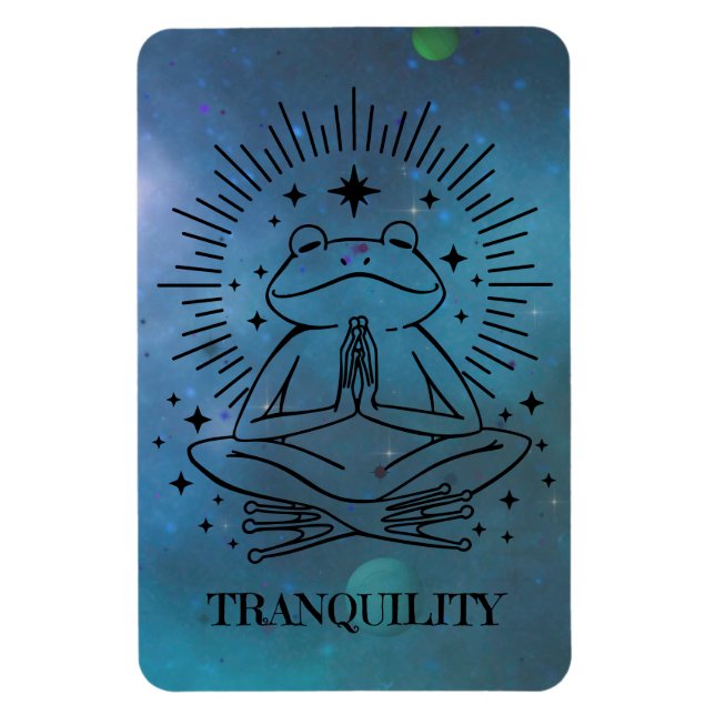 Tranquil Zen Frog Magnet (Vertikal)