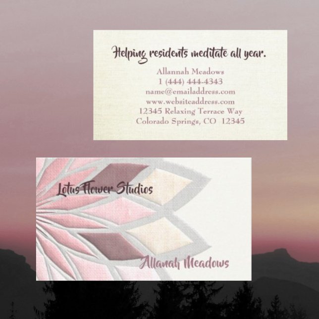 Tranquile Pastel Lotus Blume Business Card Visitenkarte (Von Creator hochgeladen)