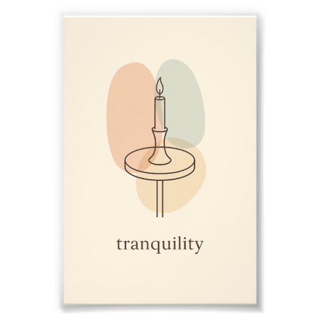 Tranquility Minimalist Kerzenposter Fotodruck (Vorne)
