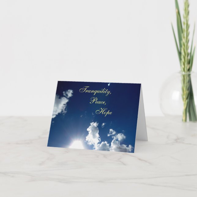 Tranquility Peace Hope Clouds Note Card Karte (Vorderseite)