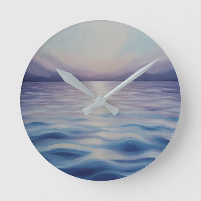 TranquilWaters Runde Wanduhr (Vorderseite)