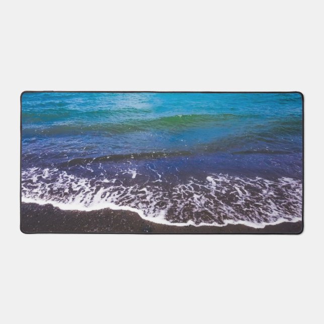 Tranquisit Blue Ocean Waves Desk Mat Schreibtischunterlage (Vorderseite)