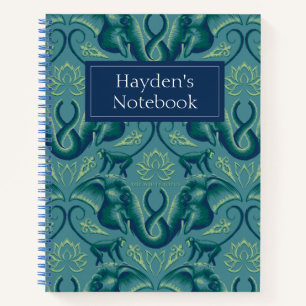 Tranquisit Safari Tapestry Pattern - Der weiße Lot Notizbuch