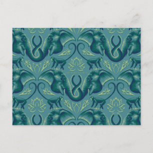 Tranquisit Safari Tapestry Pattern - Der weiße Lot Postkarte