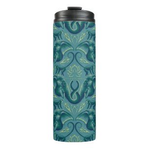 Tranquisit Safari Tapestry Pattern - Der weiße Lot Thermosbecher