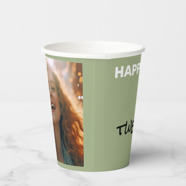 Tranquisit Sage Happy Birthday Paper Cups Pappbecher (Rechts)