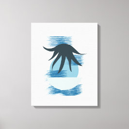 Tranquisite monochrome Farbtöne der blauen Leinwan Leinwanddruck