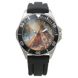 Tranquisitorische Indianer durch einen ruhigen Flu Armbanduhr