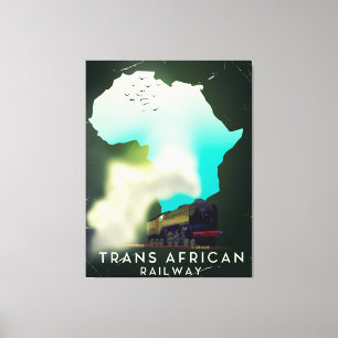 Trans African Railway Travel Poster Leinwanddruck