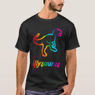 Trans Ally Allysaurus Gay Pride LGBTQ Trans Flag D T-Shirt