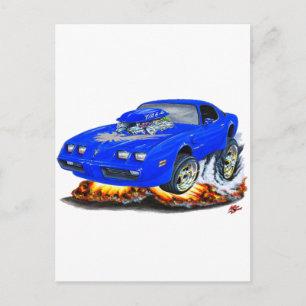 Trans Am Blue-Gray Car 1979-81 Postkarte