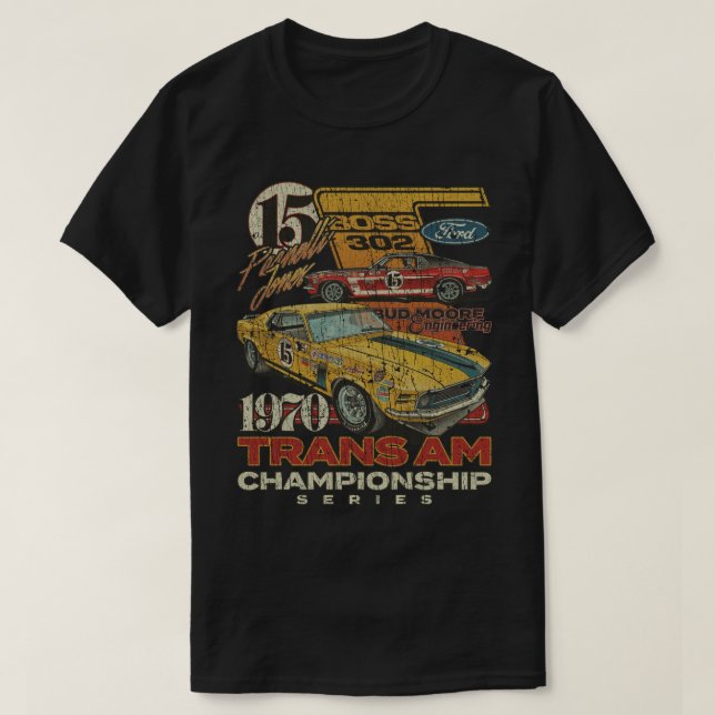 Trans Am Championship Mustang 15 1970 T-Shirt (Design vorne)