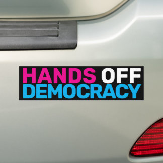 Trans Art Feminist Protest Hands der Demokratie Autoaufkleber