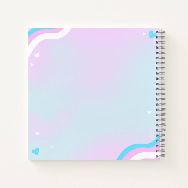 Trans art illustration on spiral notebook notizbuch (Rückseite)