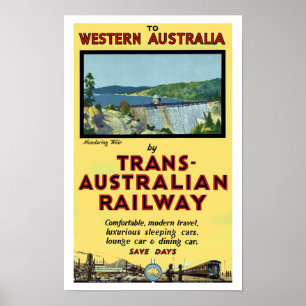 Trans-Australische Eisenbahn Poster