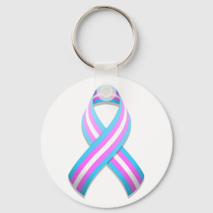 Trans Awareness Ribbon Schlüsselanhänger