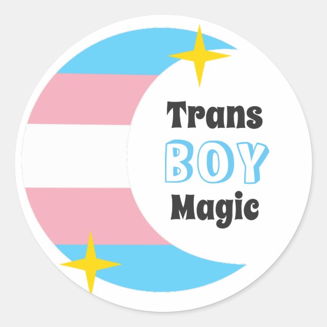 Trans Boy Magic Stickers (Vorderseite)