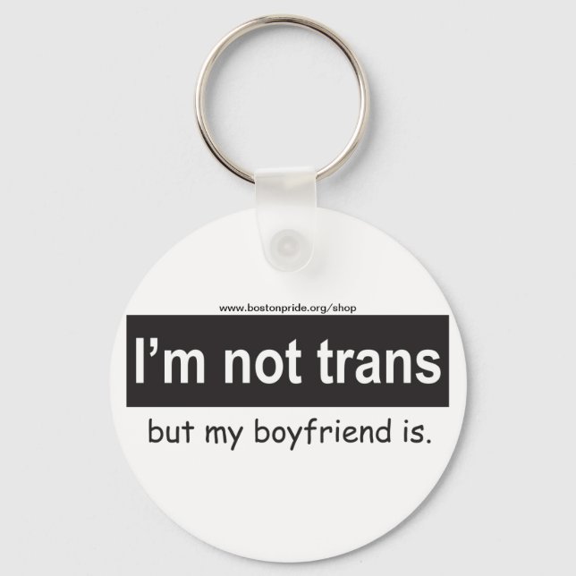 Trans Boyfriend Square Schlüsselanhänger (Vorderseite)