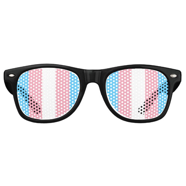 Trans-Fahne auf Sonnenbrille (Vorderseite)