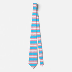 Trans Flag Neck Tie Krawatte