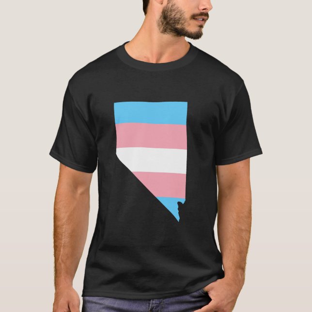 Trans Flag Nevada LGBT Pride Support family T-Shirt (Vorderseite)