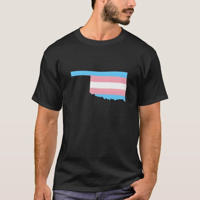 Trans Flag Oklahoma LGBT Pride Support family T-Shirt (Vorderseite)