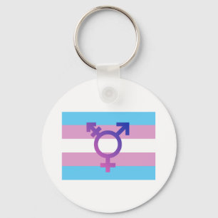 TRANS FLAG ORIGINAL MIT SYMBOL SCHLÜSSELANHÄNGER
