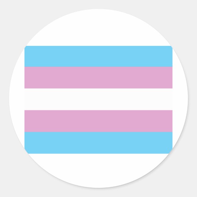 TRANS FLAG ORIGINAL RUNDER AUFKLEBER (Vorderseite)