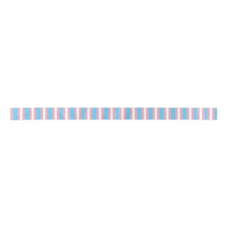 trans flag pattern satin ribbon satinband