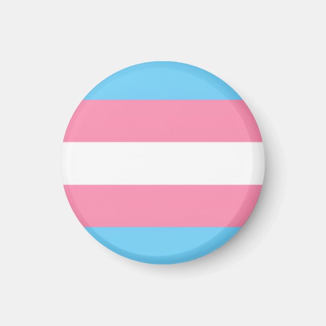 Trans Flagge auf Magnet (Vorne)