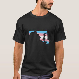 Trans Flagge Maryland LGBT Stolz Unterstützerfamil T-Shirt