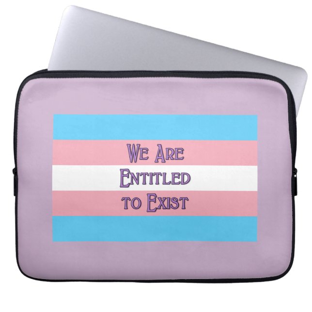 Trans-Flagge mit Laptop-Sieb Laptopschutzhülle (Vorderseite)