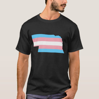 Trans Flagge Nebraska LGBT Stolz Unterstützer Jung T-Shirt