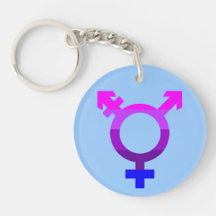 Trans Flagge Symbol 2 Schlüsselanhänger